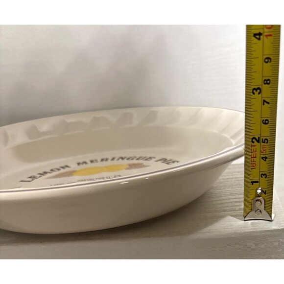 Lemon Meringue Pie Recipe Plate Vintage Festival Ironstone 10.5" - Picture 8 of 9
